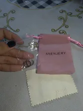 ANENJERY 925 de plata esterlina Simple circón de una sola fila pendientes para las mujeres brincos oorbellen pendientes de botón pendientes S-E14