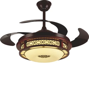 

Ceiling Fan with Lights Decorative Fan Lamp in 3 Colors with Remote Control LED Ceiling Fan Wooden