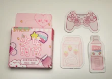 Pegatinas Kawaii de la serie Girl Generation en caja, planificador de recortes, papelería, diario japonés, pegatinas