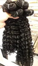 Ídolo de moda Afro Pelo Rizado mechones de pelo sintético extensiones de Color de la naturaleza 6 mechones 16-20 pulgadas 250g rizado mechones