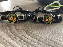 Cobra Kai-pulsera de cuero para seguidores, brazalete de cuero para amantes de la Opera americana