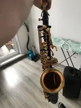 Saxofón Alto ammoon Eb latón lacado dorado E saxofón plano 82Z instrumento de viento de madera de alta calidad en stock
