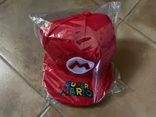 Gorra de baseball con bordado de Mario para niñas, informal, cosplay, hip hop, para viajar al aire libre