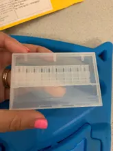 Caja de almacenamiento vacía de 10 ranuras para brocas de uñas, expositor acrílico transparente, accesorios para fresas, contenedor, LY2000