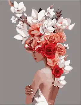 

Painting by numbers GX 36695 girl-flower. Charming tenderness (Jadd Amy) 40*50