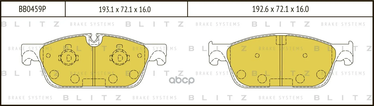 Колодки Тормозные Дисковые Mercedes X166/W166 12- Blitz арт. BB0459P