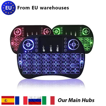 

2020 3 Colors Backlit i8 Mini Wireless Keyboard 2.4ghz English Russian 3 Colour Air Mouse with Touchpad Remote Control Android.