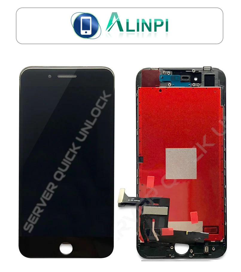 Full screen for iPhone 8 Black touch digitizer + LCD + black frame + tempered glass AAA quality + shipping 24h