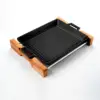 Grill Pan With Wooden Stand 26x32 cm