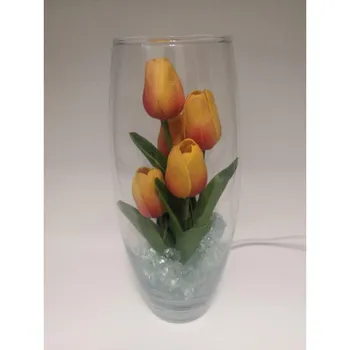 

Led tulips 5 pcs Orange-red (green)