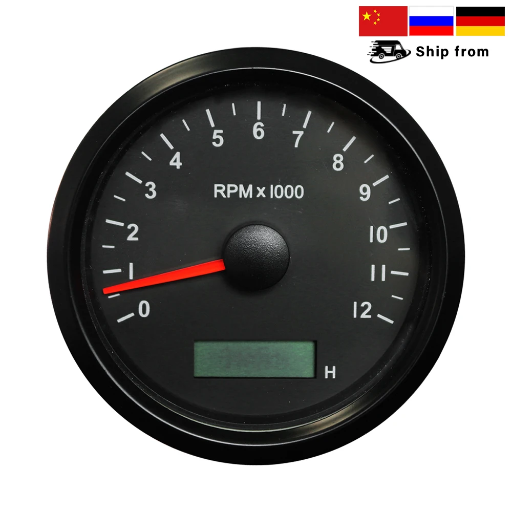 85mm Auto Marine Tachometer 3000/4000/8000/12000rpm Gauge With