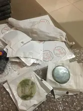 Pegamento para extensión de pestañas, 1 unidad, piedra de Jade redonda, soporte adhesivo, almohadilla de pegamento para pestañas, paleta, herramienta de maquillaje