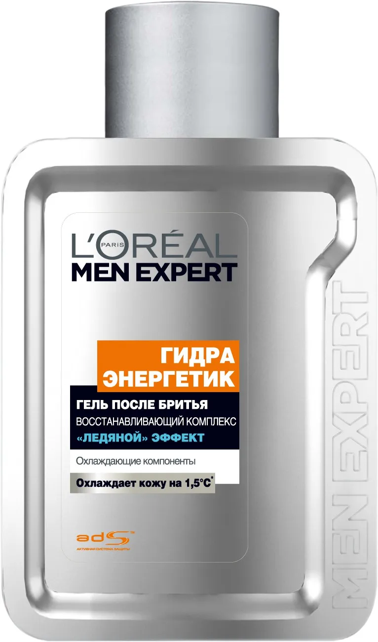 L'Oreal Paris Men Expert Гель после бритья "Гидра энергетик, Ледяной эффект" восстанавливающий, охлаждающий, 100 мл