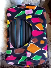 Funda para maleta a la moda con rayas elásticas, funda para equipaje con forma de corazón de amor, antipolvo, For18-32Inch, accesorios esenciales para maleta