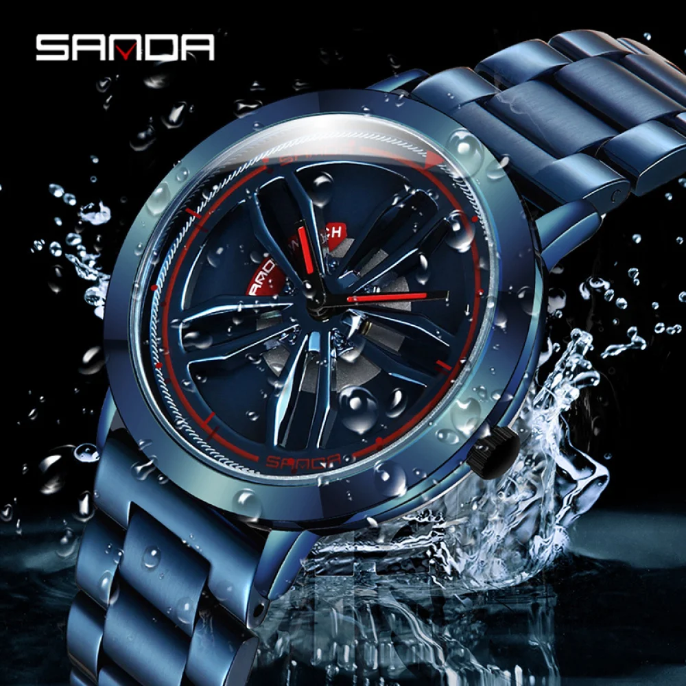 

SANDA New Style Watch Fashionble Men's Watches Students Casual Waterproof Quartz Wristwatch Simple Steel Band Men Wrist Watch