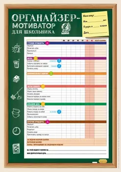 

Set "organizer-motivator for a schoolboy" (4 posters)