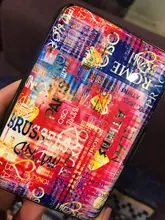 Caja de tarjetas de visita antirrobo RFID con impresión en Color a la moda para mujer, tarjetero con bolsillo para tarjetas de crédito, tarjetero de aluminio resistente al agua