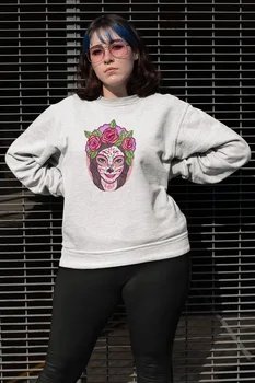 

Angemiel Wear Flowering Meksikalı Women White Women Sweatshirts