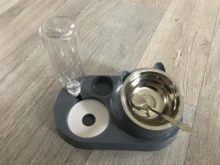 Cuencos de Gato alimentador multifuncional dispensador de agua, alimentación automática, cuencos de comida para perros, gatos, cachorros, botella para beber