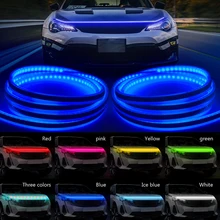 

4.9/5.9ft LED Flexible Car Strip Atmosphere Ambient DRL Daytime Running Hood Lights Bar Engine Cover Decoration Waterproof 12V