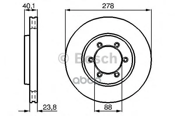 Brake Disc Front Bosch art. 0986478967