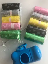 Bolsa para popó de residuos Degradable para mascotas, 11 Uds., con bolsa de impresión para perro, bolsa de limpieza Degradable para residuos de mascotas, Bolsa para popó s