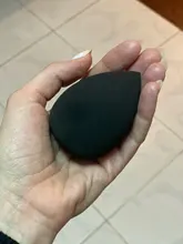 Aplicador de maquillaje negro, esponja supersuave, licuadora de polvo, base suave, contorno, difuminado