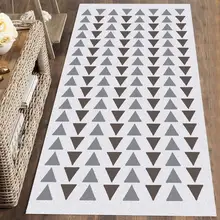 Else Синий Серый Бежевый Геометрический треугольники Nordec 3d принт нескользящие микрофибры Моющиеся бегуны Коврики для прихожей