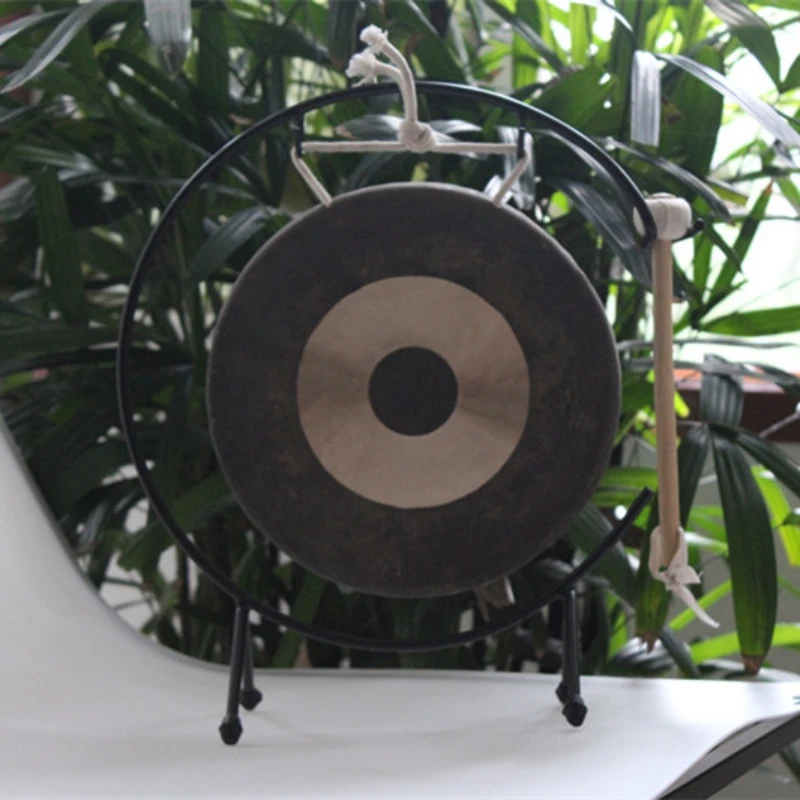 8 inch Desktop Gong with C-Stand and Mini Wooden Mallet chinese gong instrument