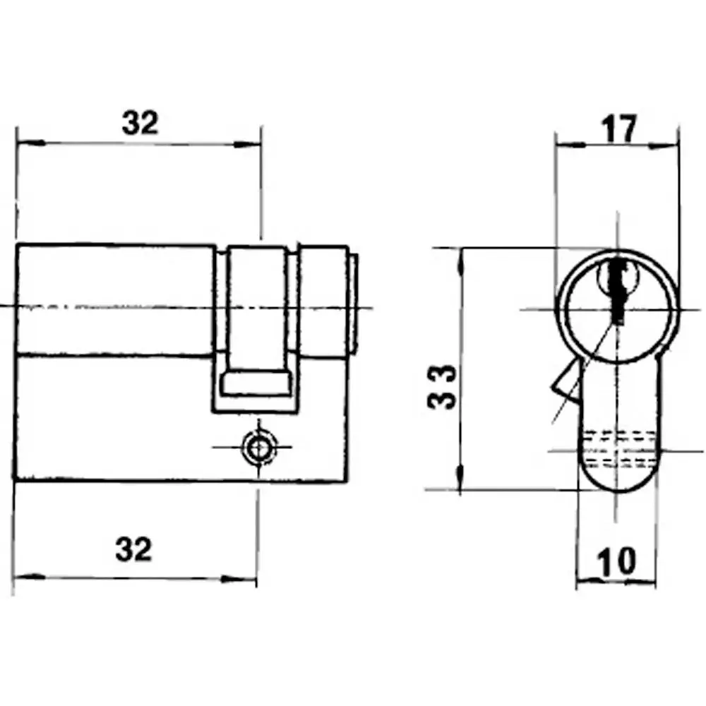 Linea Cilindro Europrofile 1/2 0180/30Mm.
