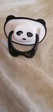 Chupete Dummy de Panda para pezón de bebé, chupete de silicona de grado alimenticio de PP, pezones de ortodoncia para niño pequeño con anillo, mordedor para bebé