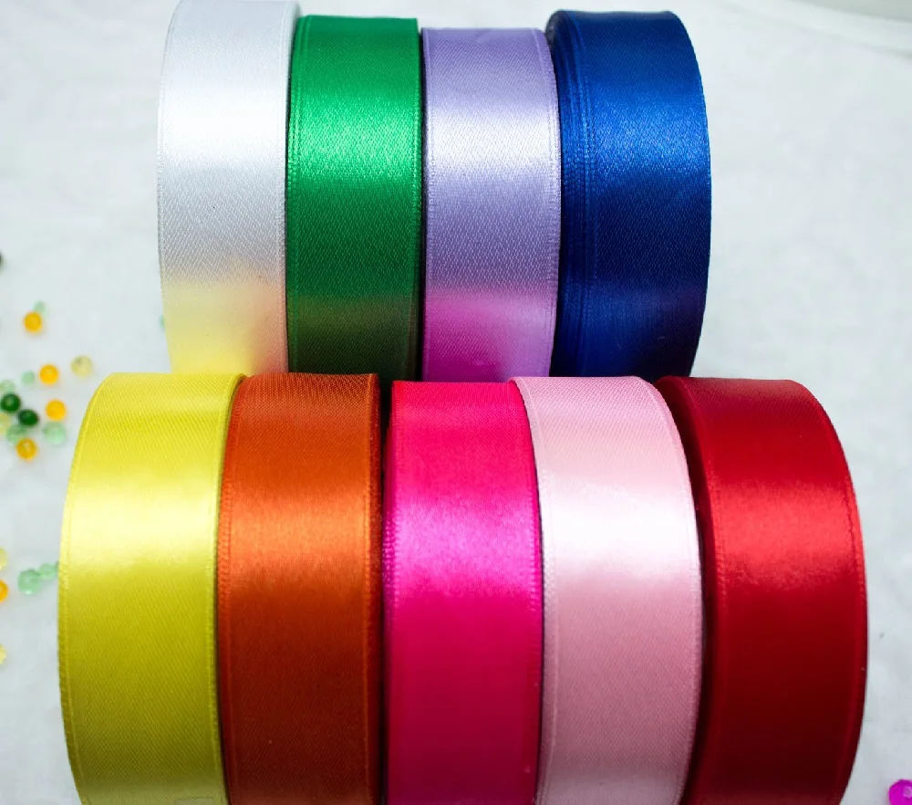 22 M satin ribbons 2.5 cm wide for needlework and creativity Bow | Дом и сад