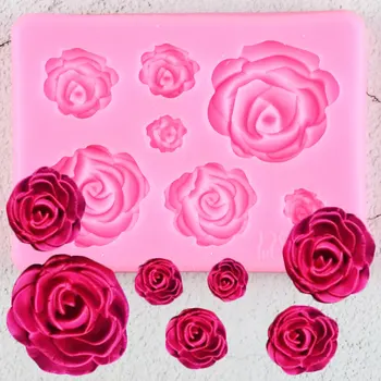 

Rose Flower Silicone Molds Cake Chocolate Mold Wedding Cupcake Topper Fondant Cake Decorating Tools Candy Resin Clay Soap Moulds