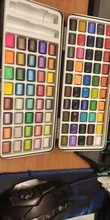 SeamiArt-Juego de acuarela con purpurina, 72/90 colores, suministros de pintura de arte