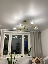 Modern Led Chandeliers Lighting Glass-Ball Hanging-Lamp LOFT Bedroom Indoor-Decor Living-Room