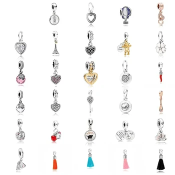 

S925 Sterling Silver Fashion New Hot Air Balloon Fabric Tassel Heart Pendant Necklace Female Girl Gift Suitable For Diy Pendant
