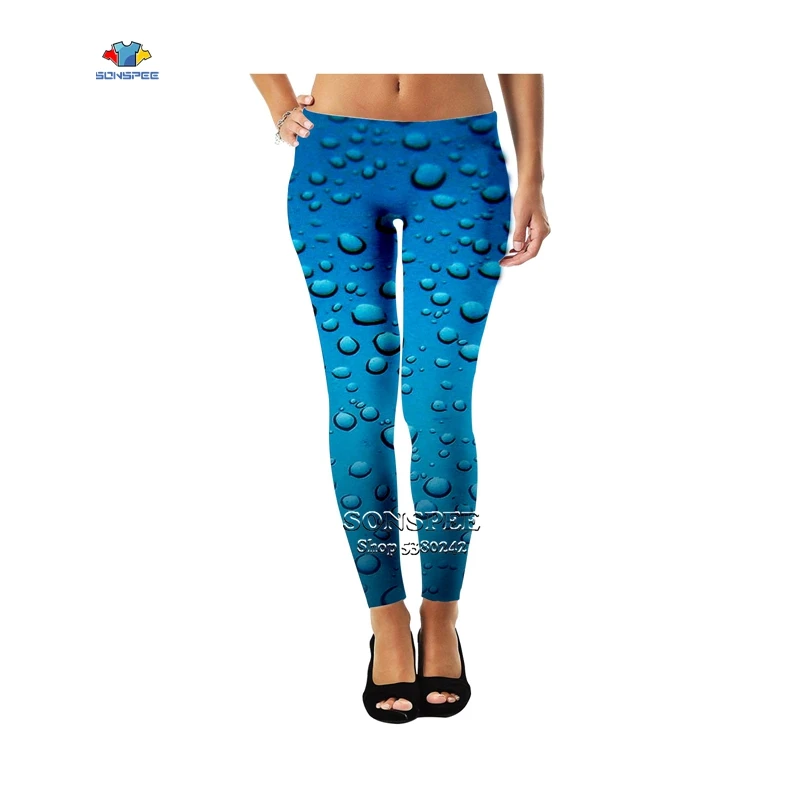 Женские весенне-Осенние эластичные леггинсы для фитнеса с 3D-принтом | Женская