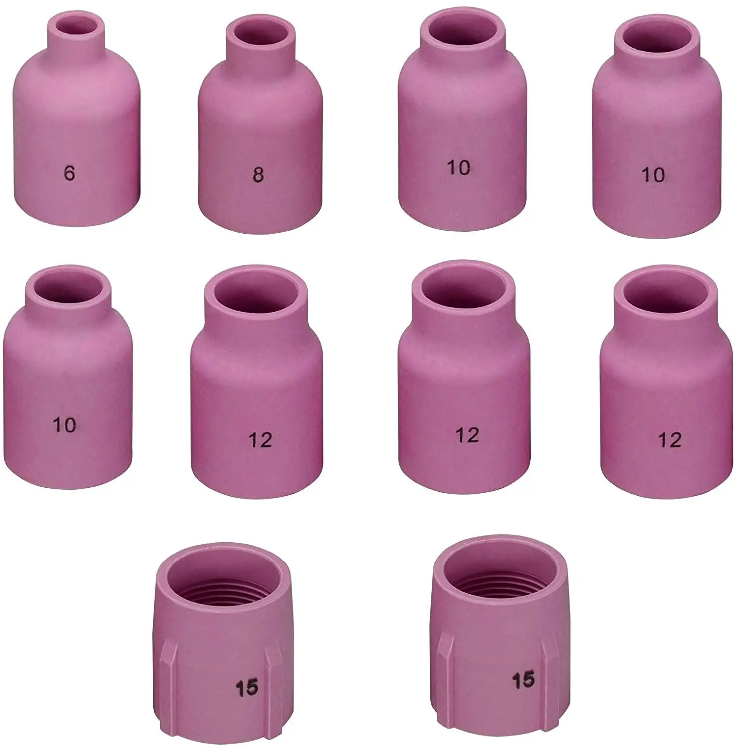 Power Tools 5Pcs TIG Alumina Nozzle Gas Lens 53N87 Ceramic Cups 12 Fit TIG Welding Torch