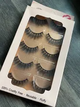 Pestañas de visón falsas, 5 pares de pestañas de Visión Natural, maquillaje 3d