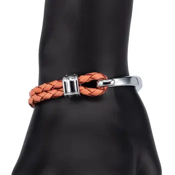 

Leather bracelet otokodesign 55460 (Brown, lock-loop, genuine leather)