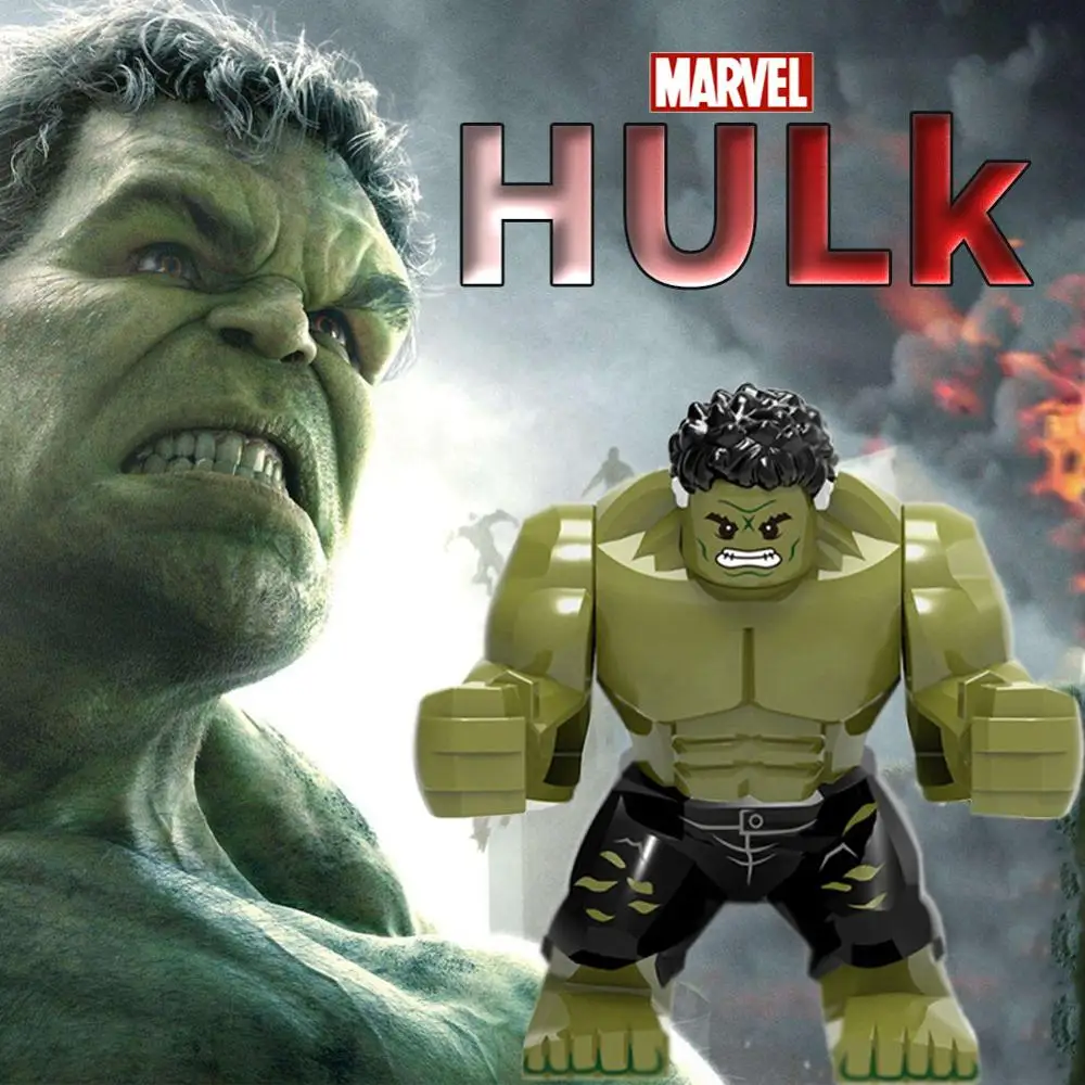 

Classic Big Size Building Block Super Hero Thanos Hulk Dots Base Plates Plastic Bricks Baseplates playmobil Toys For Children