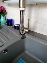 Aireador de grifo de ahorro de agua curvada giratoria, manguera extendida, de la llave burbujeador, grifo del difusor, boquilla, piezas de conector de grifo de cocina, 360