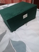 WE New-estuche de 3 capas con broche verde para mujer, organizador de joyería, anillo grande, collar, soporte de maquillaje, caja de joyería de terciopelo con cerradura