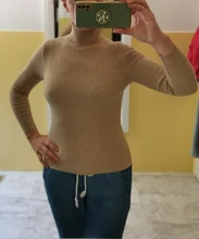Suéteres marrones para mujer, Jersey de punto blanco, Jersey de manga larga con cuello de tortuga, Jersey Delgado, Jersey suave y cálido para mujer 2020 jersey invierno mujeres jersey cuello alto mujer Primavera 2021