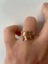 Auxauxme personalizado Multi-nombres de la familia anillos para papá mamá niños Acero inoxidable amante bisutería regalos de cumpleaños de mujer