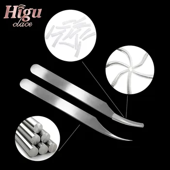 

Stainless Extension Eyelash Tweezer For Eyebrow Straight Curve High Precision Steel Grafting Lash Makeup Tool Leather Case