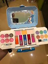 Conjunto de cosméticos de Disney para niñas, Set de belleza de juguete de frozen, elsa, anna, Blancanieves, Princesa, juguetes de moda, casa de juego, regalo para niños