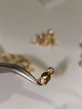 Lote de conectores de cadena de bolas Calotte de 4x7mm, componentes de conectores para joyería DIY, 100 unids/lote