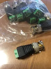 Conector macho y hembra coaxial CAT5 Balun de vídeo, adaptador de enchufe para tira de luces Led, accesorios de cámara CCTV, DC BNC, 12V, 2/5/10 Uds.