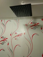 Shower-Head Square Wall Bathroom Stainless-Steel Rainfall Ceiling Black Ultrathin 2-Mm